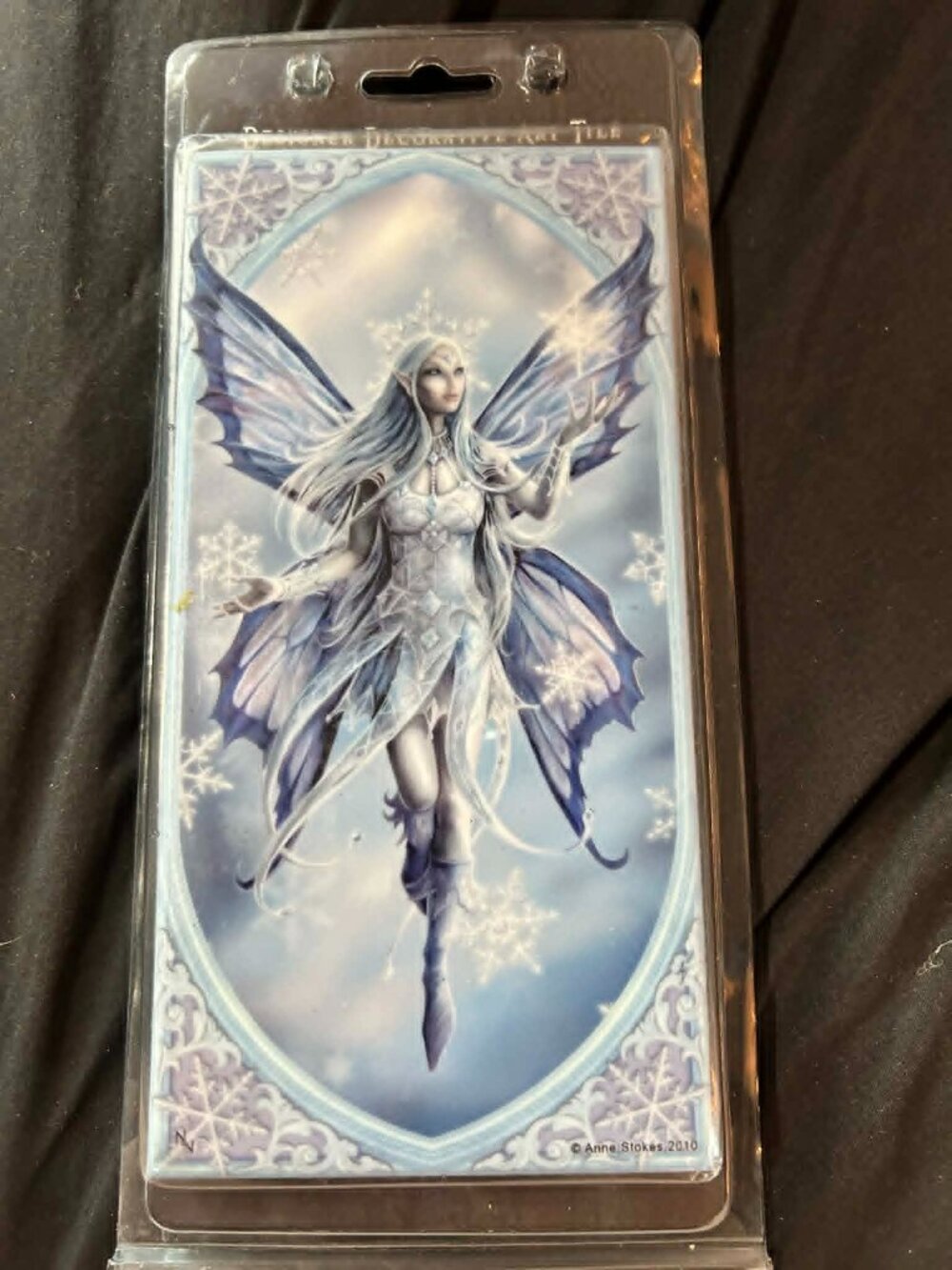 The Anne Stokes Snow Fairy art tile New